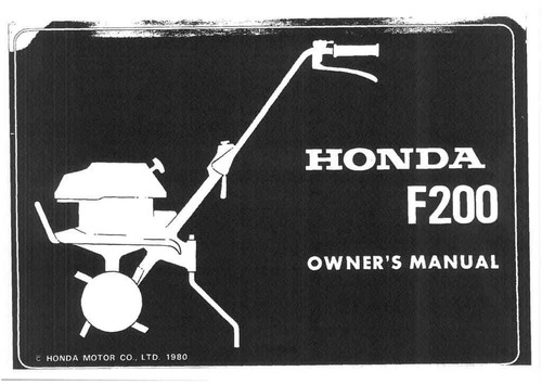 Honda tiller f200 - honda,