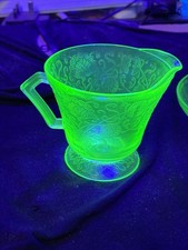 Uranium Glass Creamer and