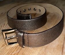 Prada Brown / Bronze Leather Belt, Women’s  34/85 Silver Buckle - Made In Italy