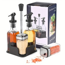 Condiment Set4 piece Salt Condiment Holder Set Gift