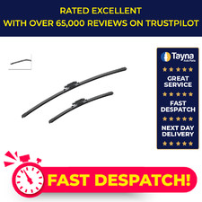 2x Wiper Blades (Pair) Flat / Aero type fits CITROEN C3 Mk2 1.4D Front 09 to 15