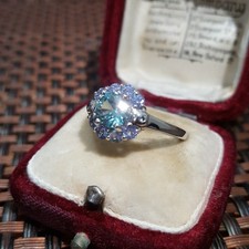 Sterling Silver Blue Zircon &