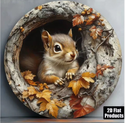 Squirrel garden plaque - garden,