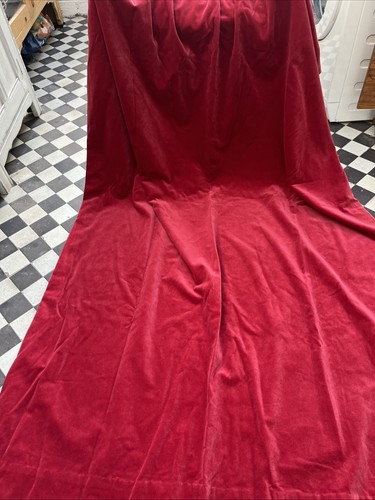 Red cotton velvet - red,