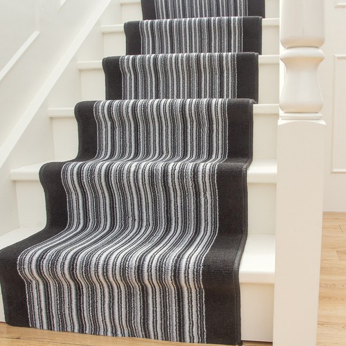Black striped long traditional - striped,