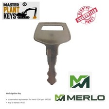 Merlo Telehandler Master Plant Ignition Key 095283 Merlo OEM part 095283 14707
