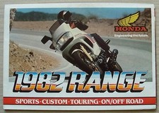 HONDA 1982 MOTORCYCLES RANGE