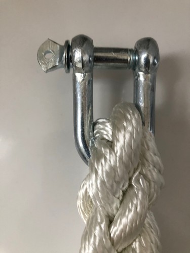 Spliced anchor rope with - anchor,