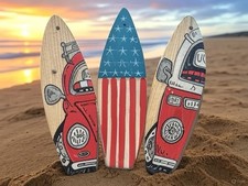 Camper Van Wooden Mini Surfboard