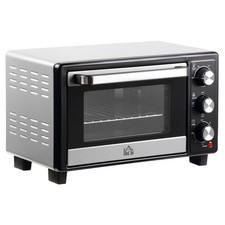 HOMCOM Mini Oven 16L Countertop Adjustable Temp Timer 1400W, Refurbished