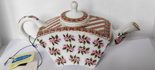 Porcelain art miniature teapot - porcelain,