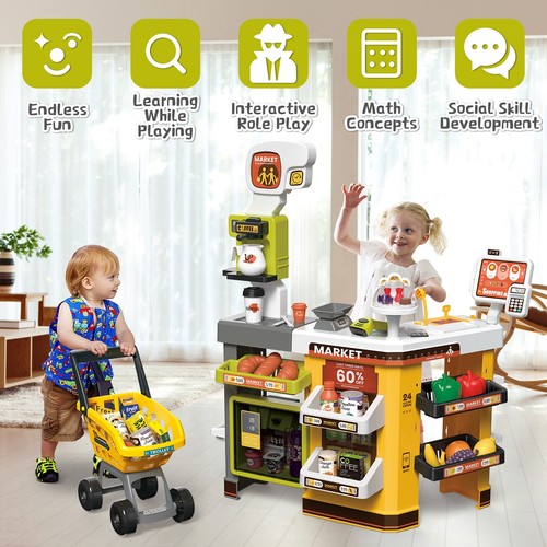 65pcs supermarket cart toys - 65pcs,