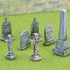 Model Railway Gravestones (Personalised) OO Gauge 1:76 Hornby Scale - Pack of 10