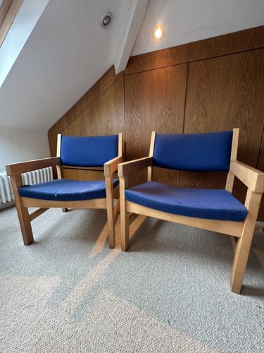 Pair mid century armchairs - pair,