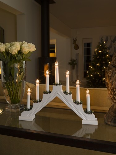 Konstsmide white candle - white, arch