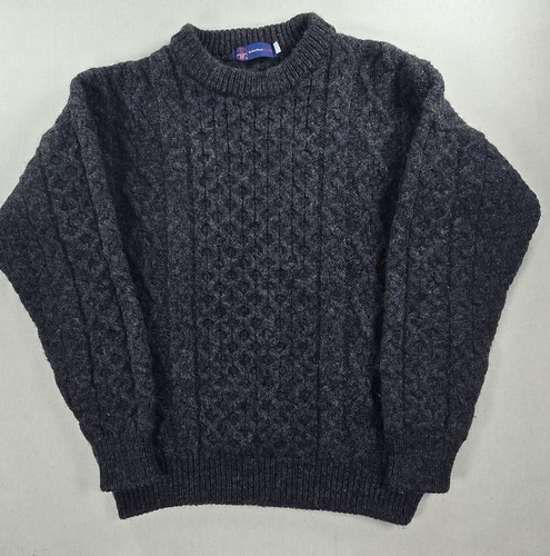 British wool mens cable - wool, knit