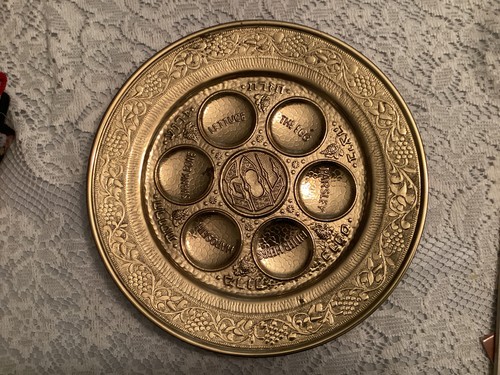 Passover seder plate - passover, brass