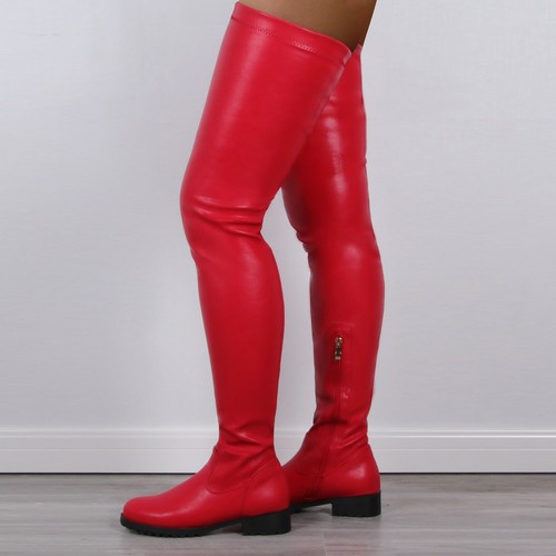 New red leather - , look