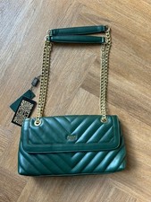 BIBA Green Quilted Bag Gold