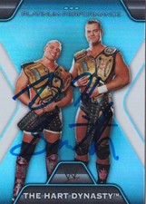 D.H DH David Hart Smith Signed 2010 Topps Platinum WWE Performance Card #PP-16