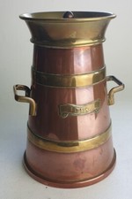 a009 A Copper And Brass Bound Milk Churn Tea Caddy