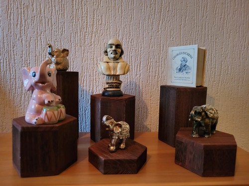 Wooden hexagon display plinths - hexagon,