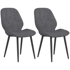 Homcom dining chairs set 2 - homcom,