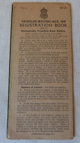Vintage vehicles excise act - excise,