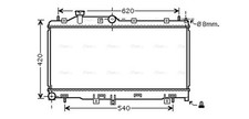 AVA Coolant Radiator SUA2072