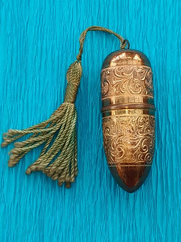 Antique sewing etui holder - etui,