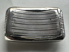 George III Silver Snuff Box Birmingham 1818 By John Thropp  ~ 6cm x 3.5cm ~ 32g