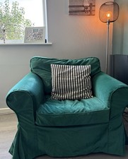Custom Made Cover Fits IKEA EKTORP Armchair, Replace Chair Cover, Velvet Fabric