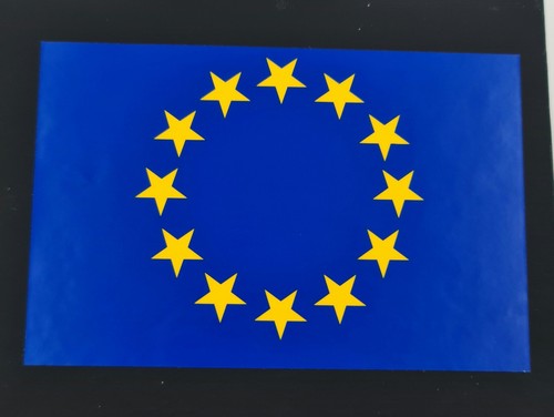 Decal sticker euro - sticker, blue