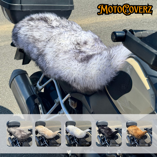 Motorcycle seat pad sheepskin - seat,