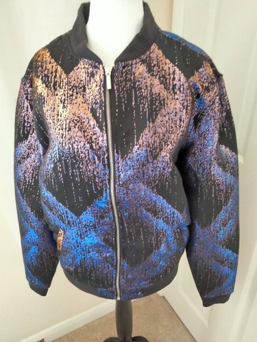 Zara puffer jacket gold blue - puffer,