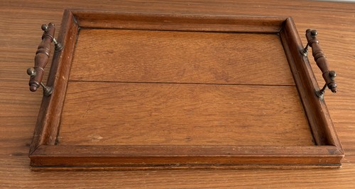 Antique wooden oak serving - oak,