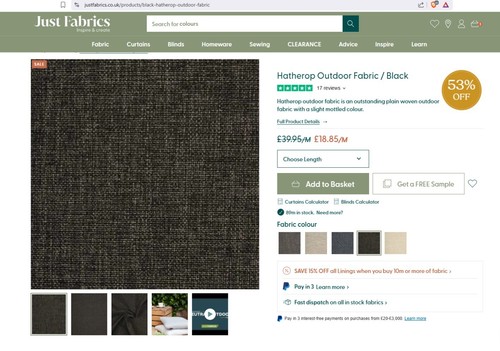 Outdoor upholstery fabric - upholstery,