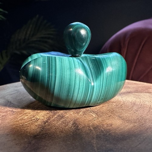 Vintage malachite paperweight - malachite,