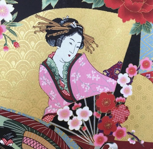 Geisha fabric japanese - fabric, ladies