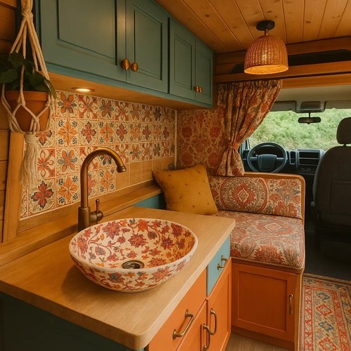 Campervan sink boho - campervan,