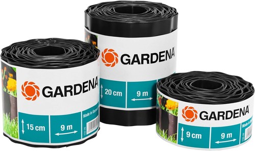 Brown plastic lawn edging - brown,