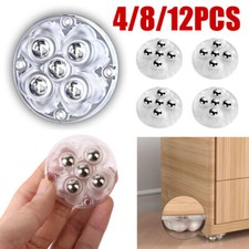4-12PCS Ball Swivel Castors Steel Wheels Trolley Small Furniture Casters Rollers