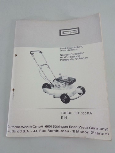 Operating instructions parts - instructions, +