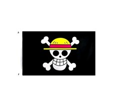 Bandiera One Piece Jolly Roger Flag Pirati Mugiwara 90x150cm Poliestere
