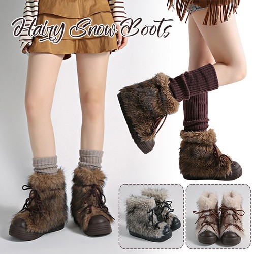 Women retro hairy snow - women,