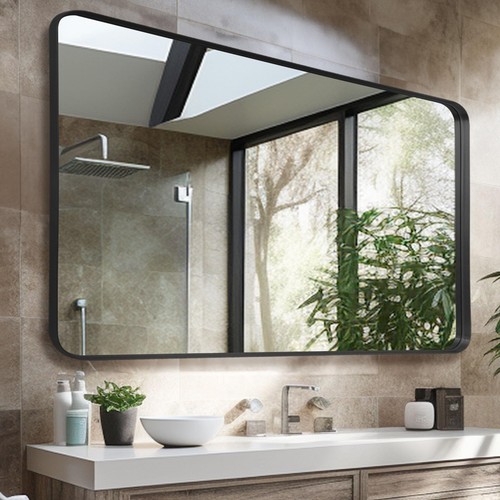 Wall mounted mirror rectangle - wall-mounted,