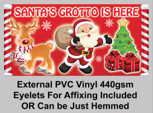 Santas grotto advert sign - santas,