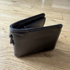 FLAT HEAD SHELL CORDOVAN WALLET - BLACK