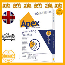 Apex A4 Laminating Pouches