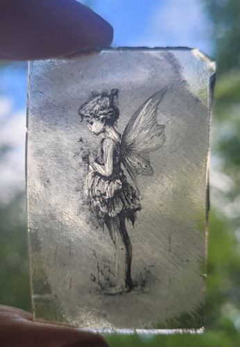 Stained glass fairy - glass, piece